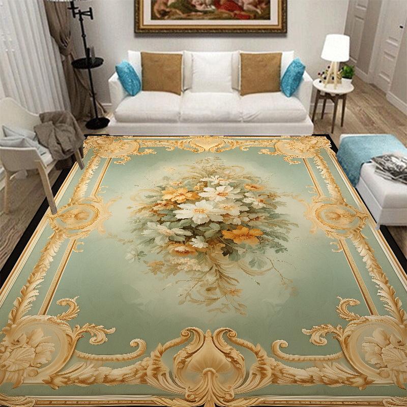 

Роскошный европейский ковер большого размера, украшение гостиной, домашний ковер при диване, коврик для спальни, нескользящий, для гардеробной, моющийся коврик для пола 80*120cm