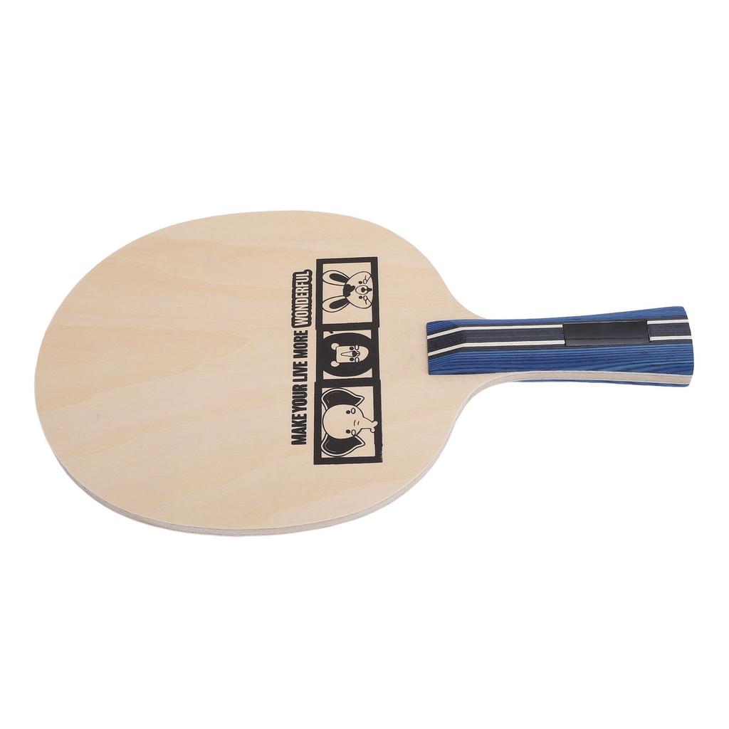 Table Tennis Racket Paddle Table Tennis Equipment for Kids 5 Layers Pure Wood Baseboard Basswood