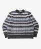 GOLDEN SUNSHINE Wool Stripe Boucle Knit_Grey