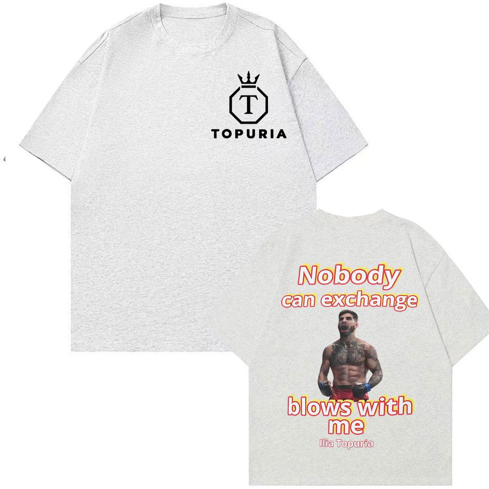 Ilia Topuria 'El Matador' Fighter TShirt Men's Clothing Vintage Hip Hop Gothic Streetwear T-shirts Man Summer Oversized T Shirts