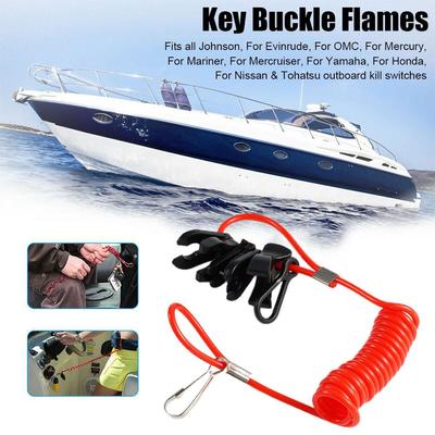 Boat Outboard Engine Motor Lanyard Safety Kill Stop Switch Tether For Jet Ski Flameout Rope Personal Watercraft G6v8
