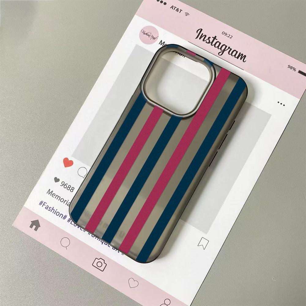 Colorful Vertical Stripes Phone Case For IPhone 11 13 14 PIus 15 12Pro Case 16 17 Pro Max 17Air Case Shockproof Clear Soft Case