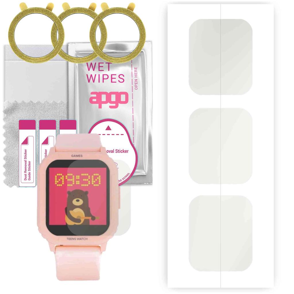 3x apgo Hydrogel Matte Screen Protector for Vector Smart Kids, Hydrogel Film, Flexible, Soft TPU with positioning layer easy installation