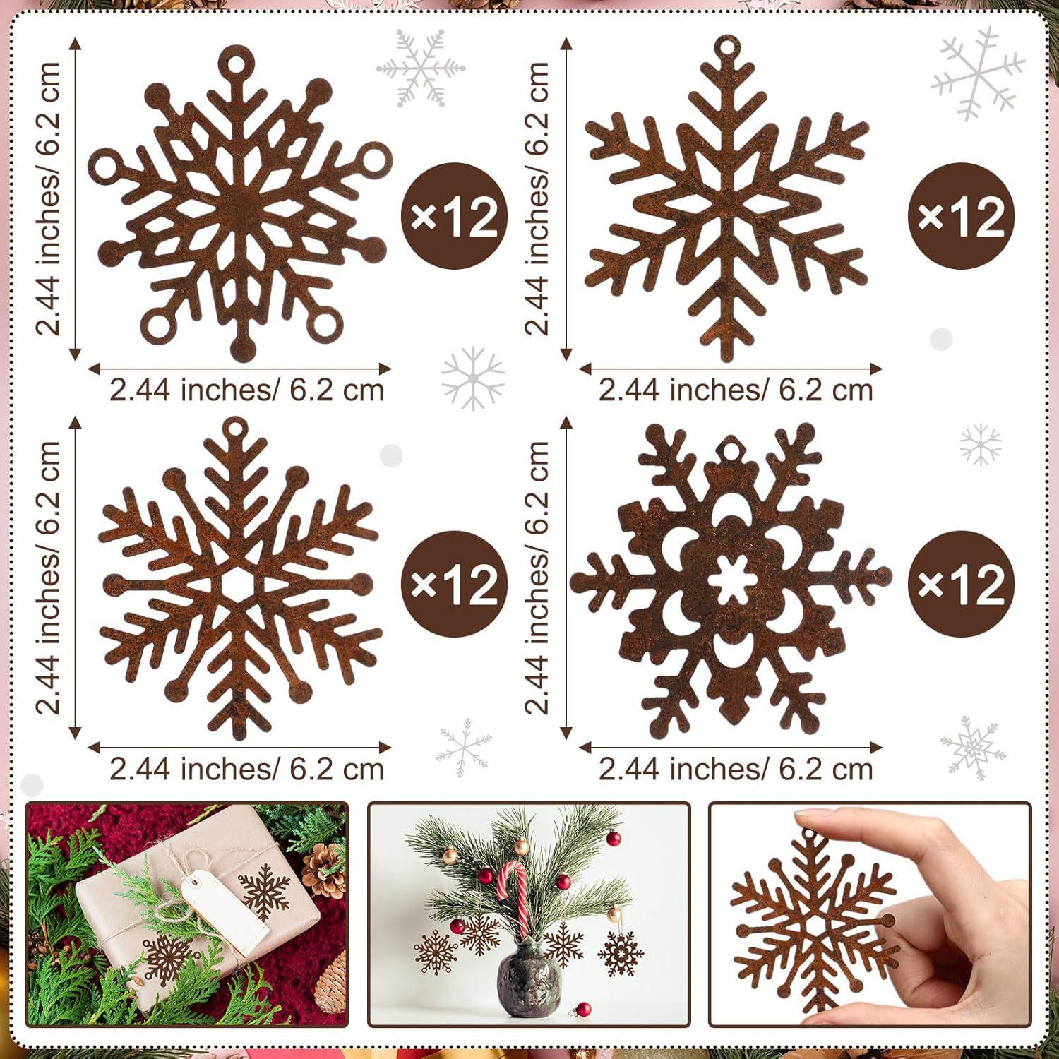 

Деревенское металлическое украшение в виде снежинки для Рождества для использования в помещении и на улице