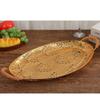 Fruit Plate, Metal Round Rectangular Relief Disc, European Metal Hollow-Out Snack Platter, Home Desktop Decoration Gift, 1pcs