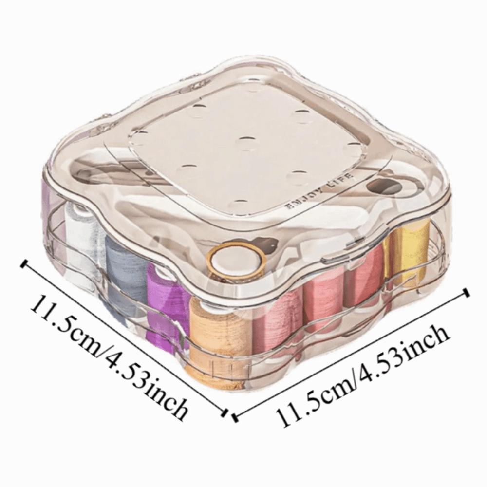 Partitioned Mini Sewing Box Set Portable Magnetic Needle Thread Box Home Sewing Box  Apparel Crafts