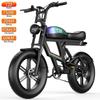 Bicicletta Elettrica Askgo T20 20" Ruota Grassa Motore 750W Full Sospensioni Bicicletta Elettrica per Adulti 48V 20Ah Freni a Doppio Disco Autonomia Massima 60Km