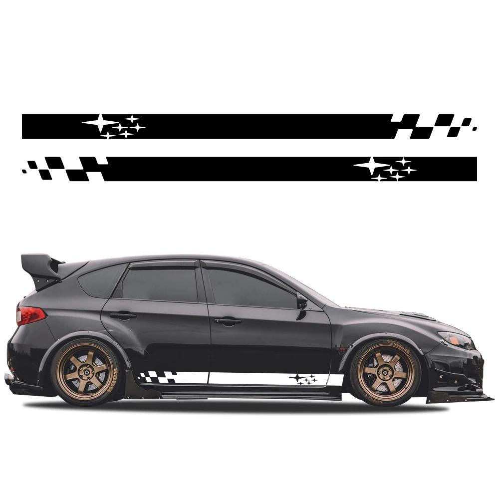 2 teile/los Auto Tür Side Stripes Rock Aufkleber Aufkleber Für Subaru Impreza WRX STI GDB GVB 2018 2009 2008 2014 2002 2015 zubehör
