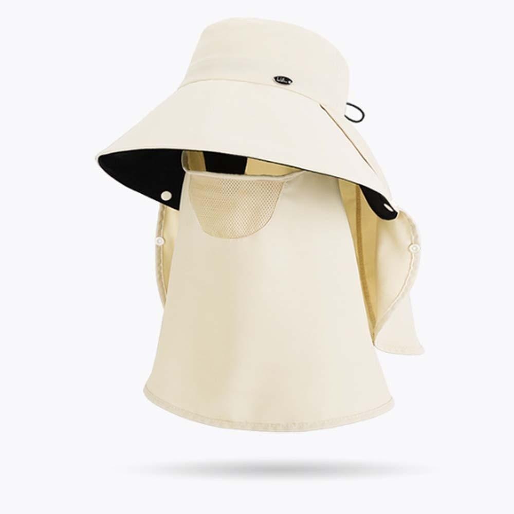 Wide-brimmed Sunshade Shawl Cap Anti-UV Mask Picking Tea Hat Cycling Cap Neck Protection Hat  Women