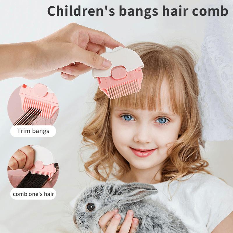 2 In 1 Baby Haircut And Hairdressing Comb Trim Bangs And Broken Hair Bangs Trimmer Manual Portable Children'S Hair Clipper