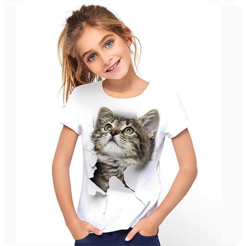 Boys 3D Game Tee Shirt Short Sleeve 3D Print Summer Active Sports Fashion Polyester Kids 3-12 Years Crew Neck