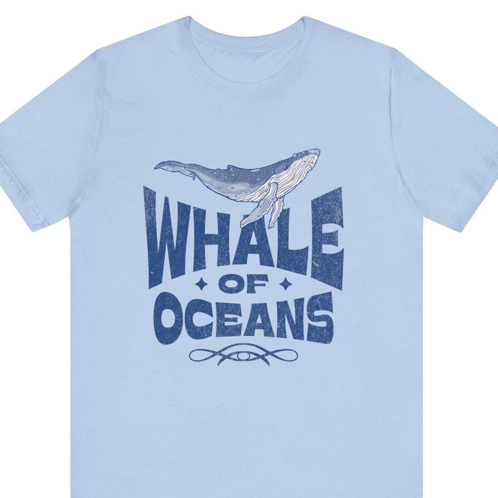 Ocean Lover Humpback Whale Graphic Tee, Unisex Jersey T-Shirt S
