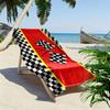 Black and white checkerboard 2D Flat Print Beach Towel, Large Soft Quick Dry Towel for Beach Camping SwimmingXSTJ0915348