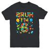 Kids 6 Year Old Building Blocks Bruh 6th Birthday Boy Shirt Kid Short Sleeve Tee