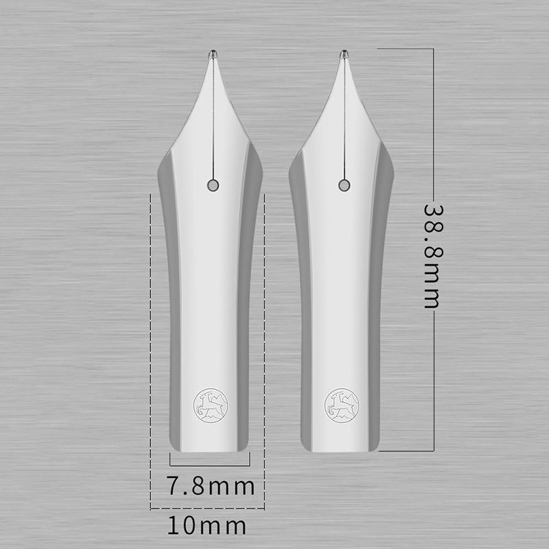1 Pezzo Pennino per Stilografica N. 8 F/M Bock Argento Lucido Pennino a Punta F, Compatibile Con Pennino per Stilografica N. 8 P139 P140