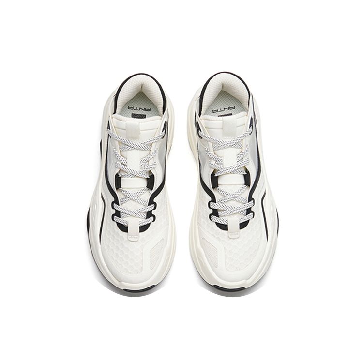 Anta C37 2.0 Lightweight Durable Low-Top Sneakers Women Sneakers White Black 922228082-4