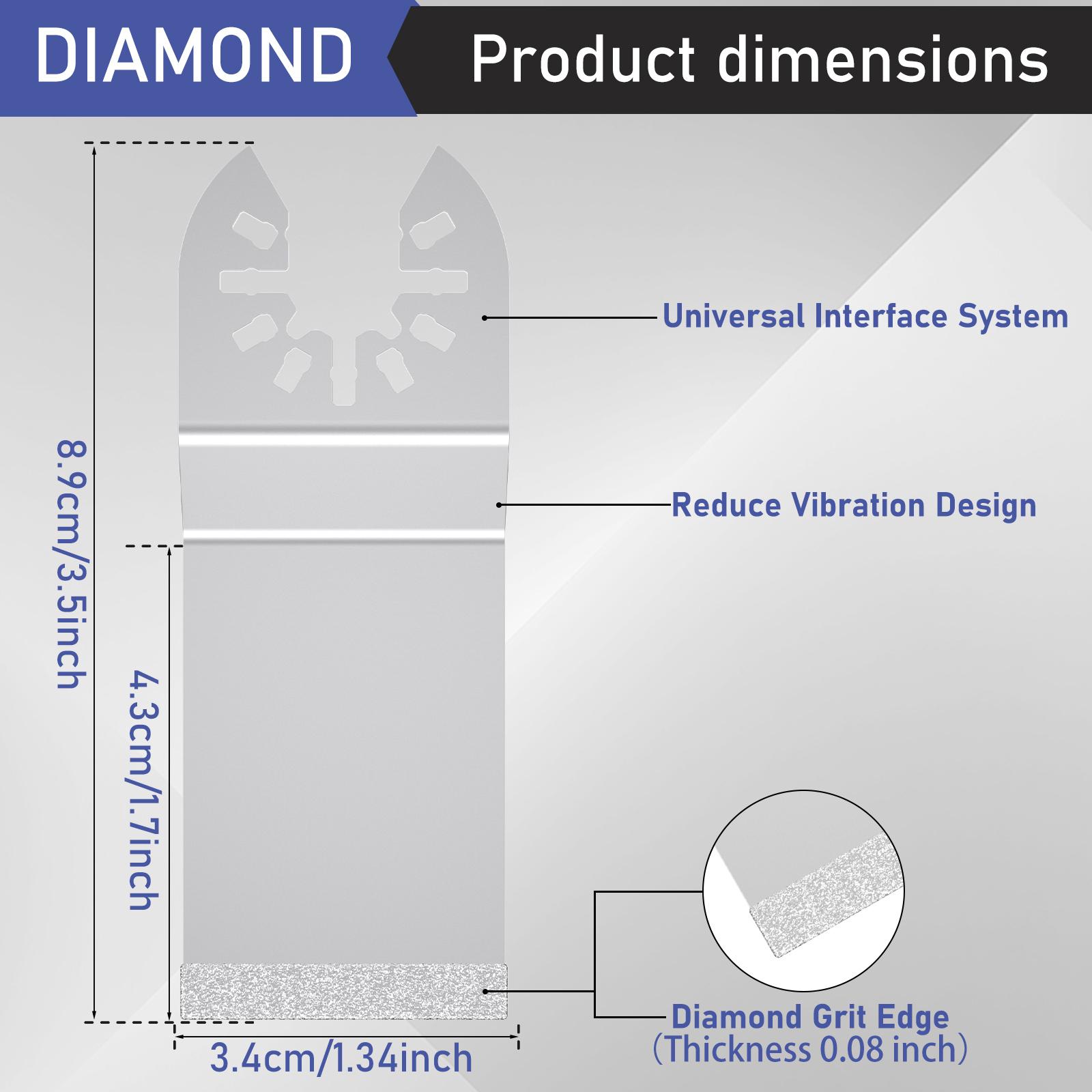 

3-12Pcs Diamond Segment Swing Multi-tool Oscillating Blade Mortar Cutting Tool Precise Multifunctional Grout Remover Blades Kit