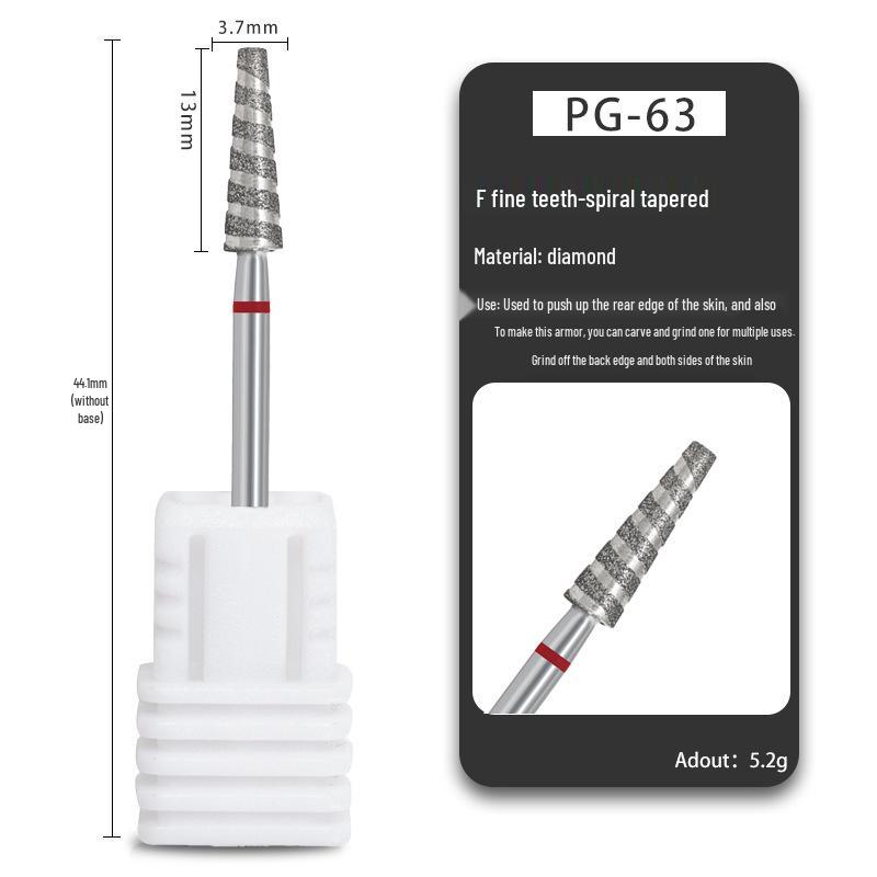 Russischer Diamantschleifer Maniküre-Werkzeug zur Nageloberflächen-Vorbehandlung