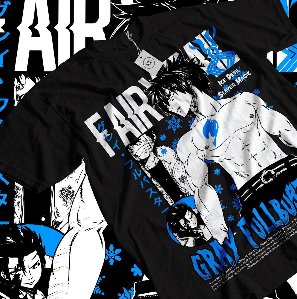 Gray Fullbuster Natsu Tshirt Fairy Tail Dragneel Girl Anime Gift Shirt All Size S