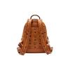MCM Stark Classic Monogram Print Double-Sided Studded Canvas And Leather Backpack Unisex Backpack Brown Cognac MMKAAVE10CO001