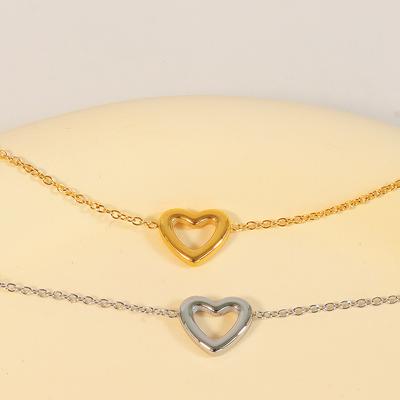 Accessories, Japanese Simple Women'S Bracelet, Three-Dimensional Heart-Shaped Hollow Pendant