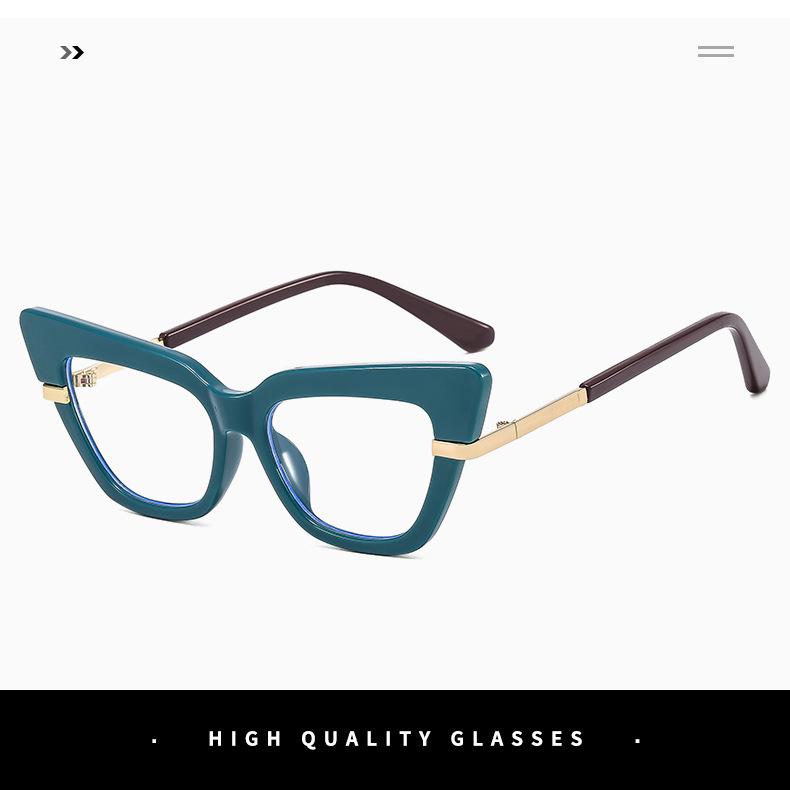 2025 Cross Cat Eye Glasses: Anti-Blue Light European & American Frames, Internet Celebrity Style, Bare Face Optical Design