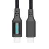 240W USB C to USB C Cable, Type C Data Line with LED Display PD240W Fast Charging Cable Braided Nylon Cord