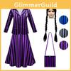 Stylish Wednesday Addams Enid School Uniform Party Dress For Girls