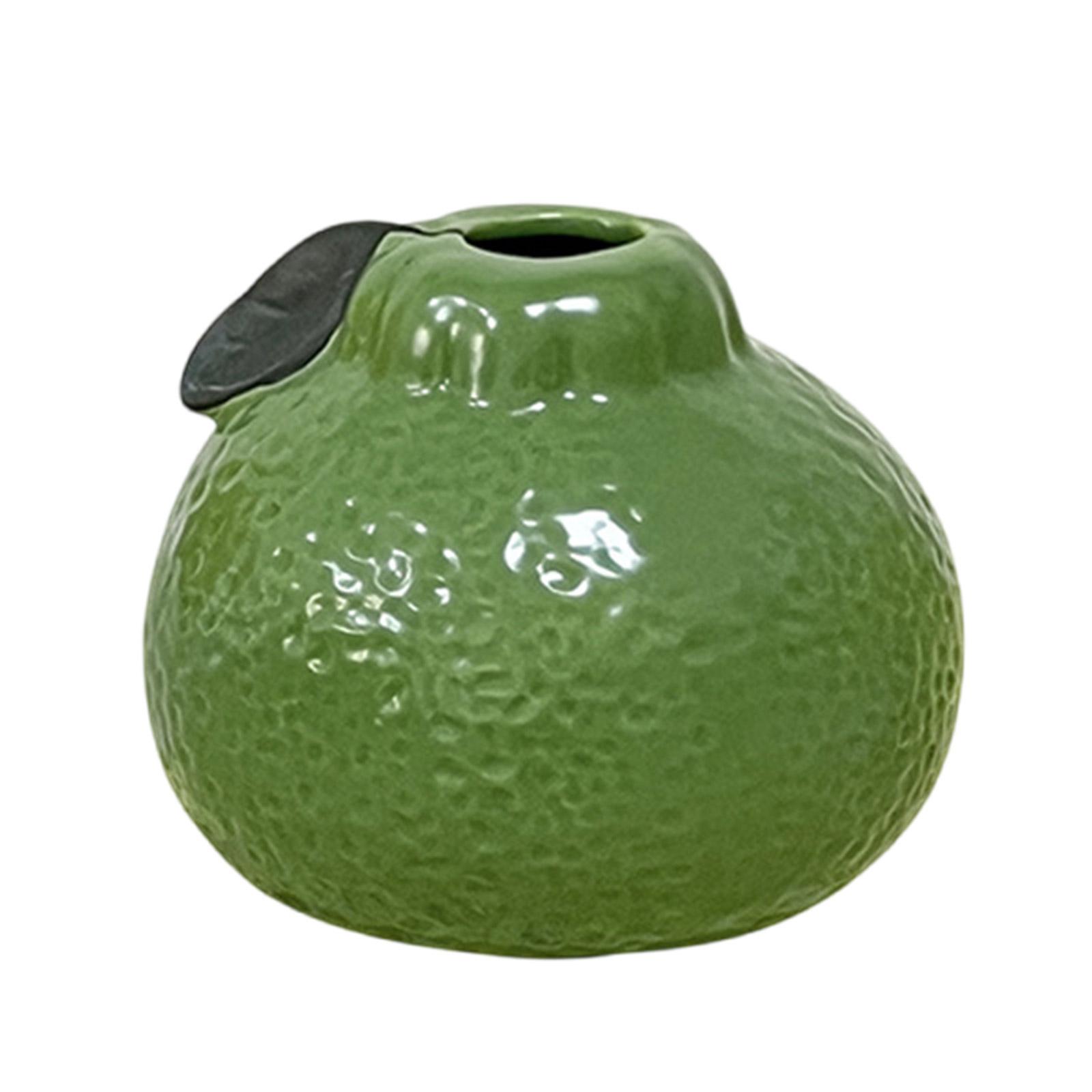 

Ceramic Vase Orange Shaped Vases Minimalist Decorative Vase for Table Centerpiece Wedding Dining Living Room Office зелёный