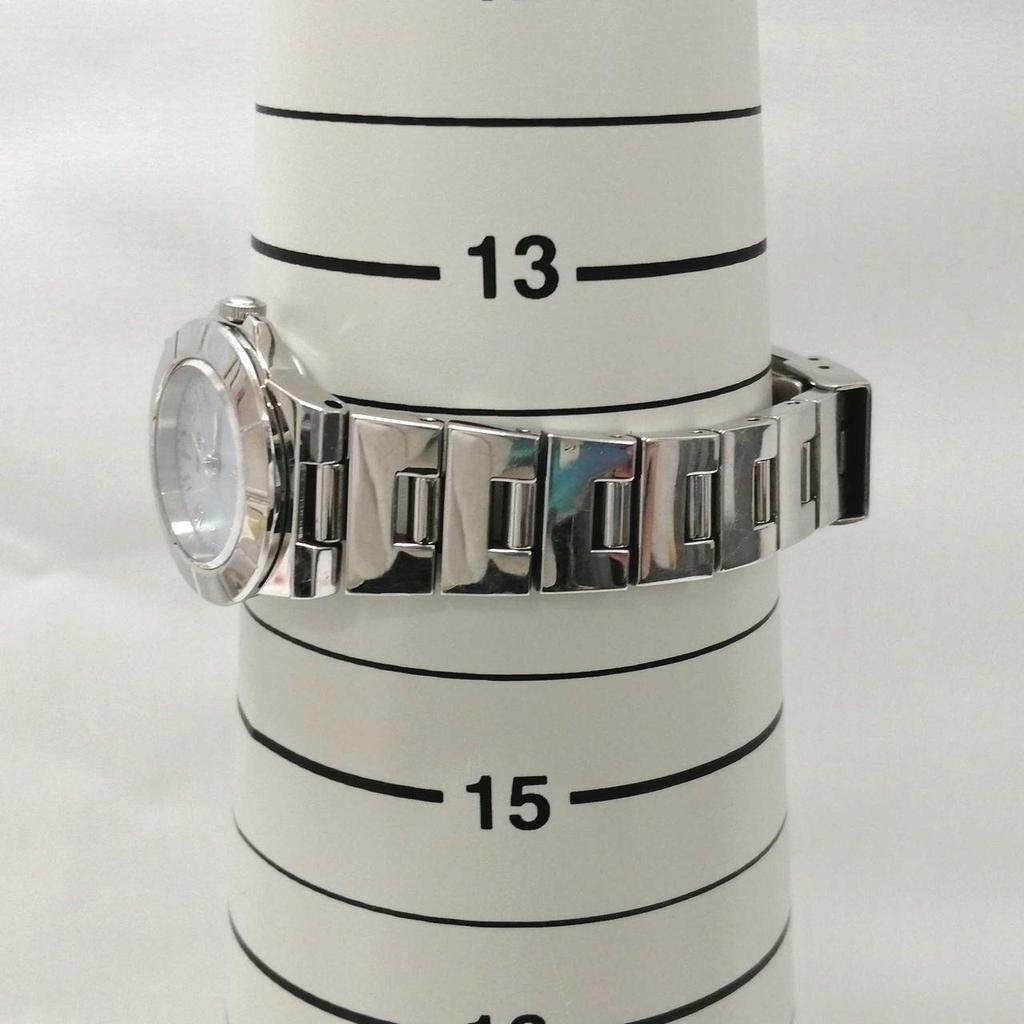 Used SEIKO 4N21-1130 Silver x Light Blue Quartz Watch