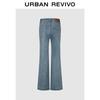 UR 2026 Spring Women's Washed Flare Denim Jeans