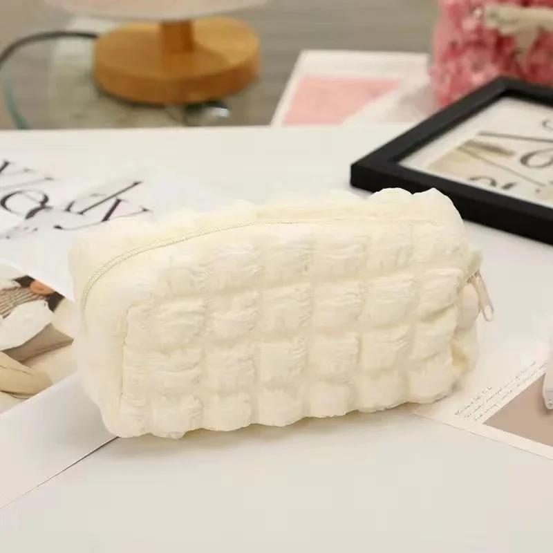 Candy Designer Plaid Soft Cosmetic Bags Large Capacity Makeup Organizer Brushes Eyebrow Pencils Stationery Storage Bag