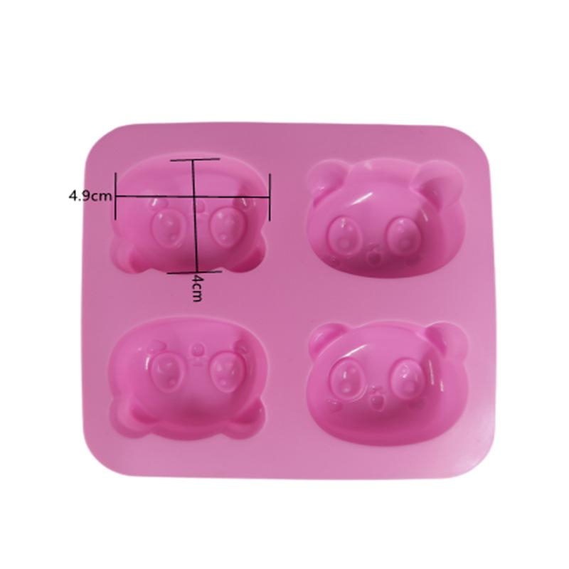 3D Cute Panda Silicone Molds Chocolate Candy Mold DIY Bear Cupcake Topper Fondant Cake Decorating Tools Soap Clay Moulds