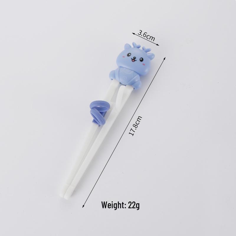 304 Stainless Steel Kids' Tableware Set: Cute Learning Chopsticks, Fork, Spoon - Portable 3-Piece Training Set