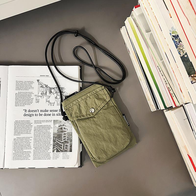 Simple mini canvas bag bag women's fashion mobile phone bag casual versatile travel shoulder messenger bag