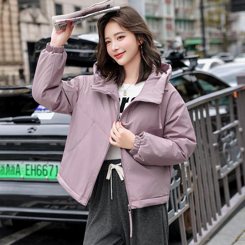 Autumn Winter Thicken Warm Parka Women Casual Sweety Solid Color Big Pocket Loose Hooded Coat Jackets Outwear