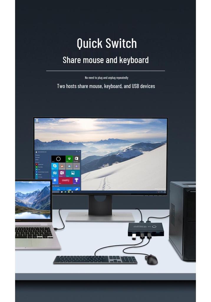 USB 3.0 2x4 Splitter-Switcher: Share Printers Between Two Computers