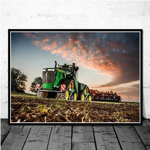 Film modern Tractor Farm Industry Pânză Pictură Poster Printmaking Wall Art Picture for Living Room Decoration Cuadros