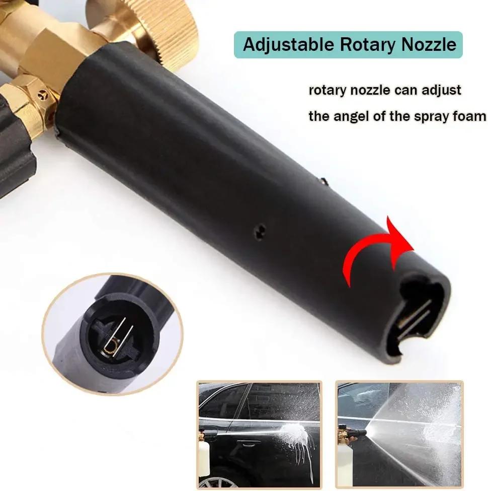Hochdruckreinigerpistole Schneeschaumlanze 1/4" Schnellanschluss Seifenschaumkanone Generator Autowäsche Reinigungsflasche 1L 3000PSI