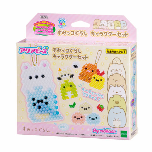 

EPOCH Plastic Round Aqua Beads Character Sold Separately Bead Set [Sumikkogurashi Character Set] AQ-303 Mixed Color