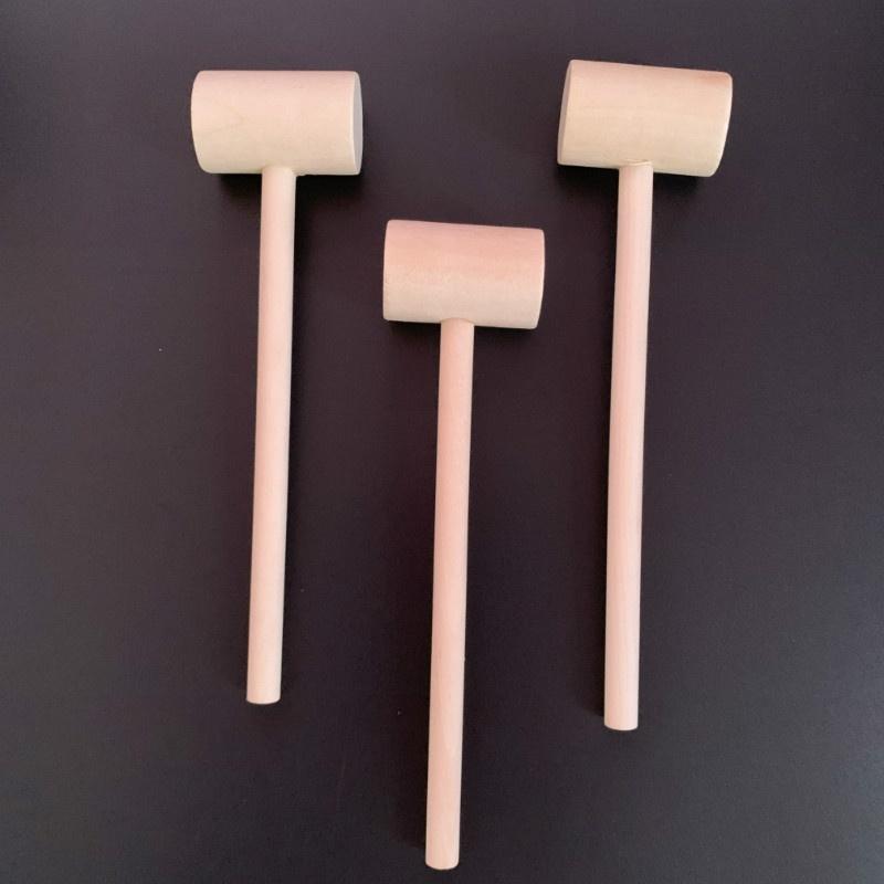 10pcs Wooden Hammer Mallet Crab Lobster Seafood Crackers Leather Craft Jewelry Making Crafts Kids' Dollhouse Supply