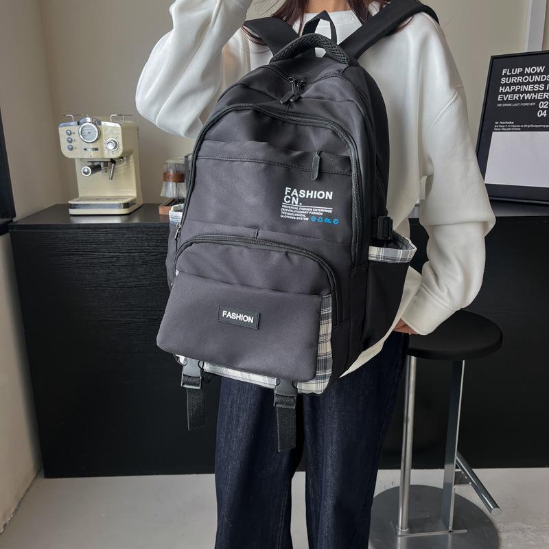Schoolbag large capacity simple backpack new Korean version student fashion lightweight schoolbag casual versatile sports backpack wholesale