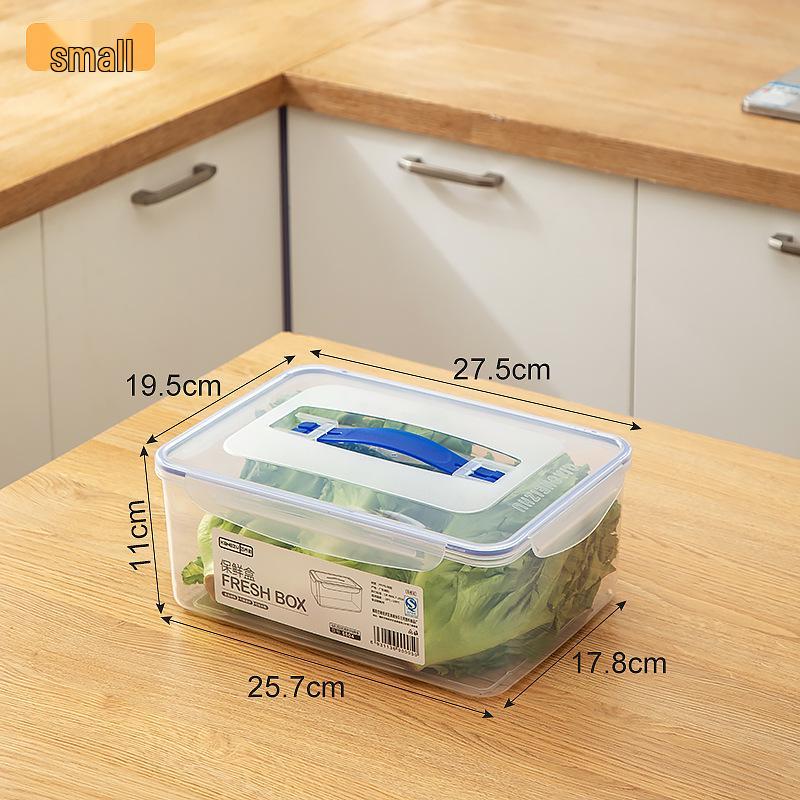 Transparent Rectangular Food-Grade Storage Box for Vegetables & Fish