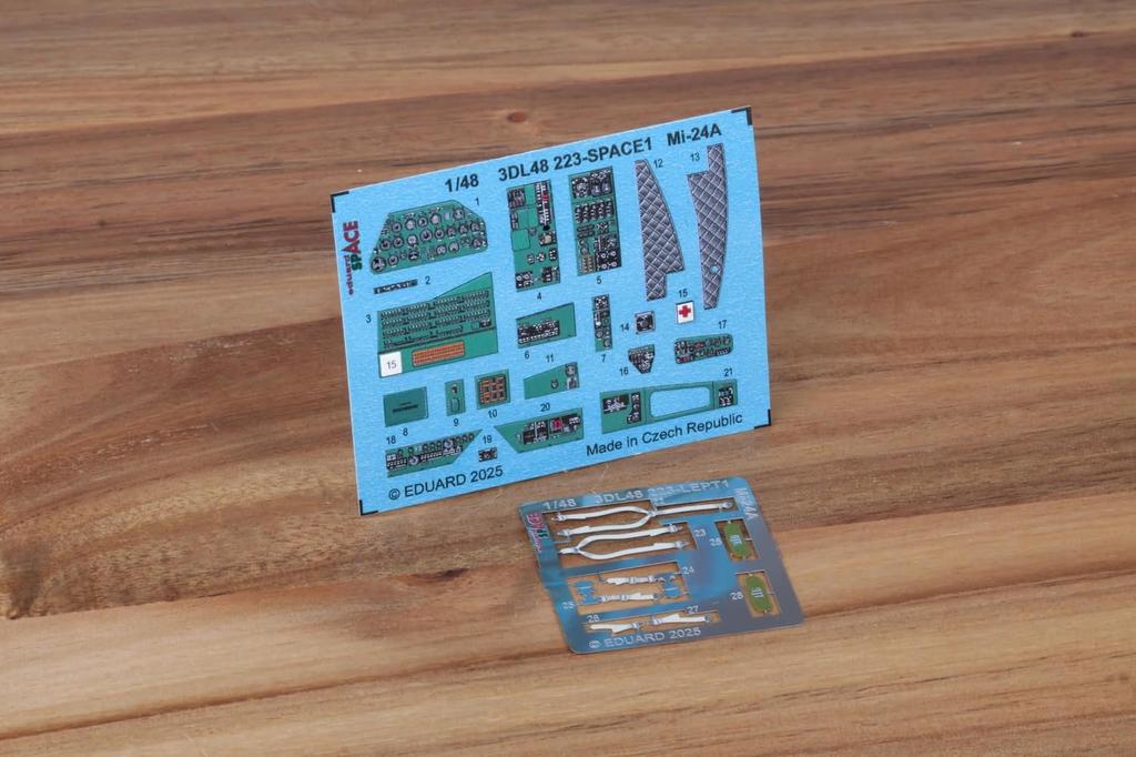 Eduard 1/48 Space Mi-24A Interior 3D Decal and Etching Parts Set (for Trumpeter) Plastic Model Decals EDU3DL48223 (Airplane)