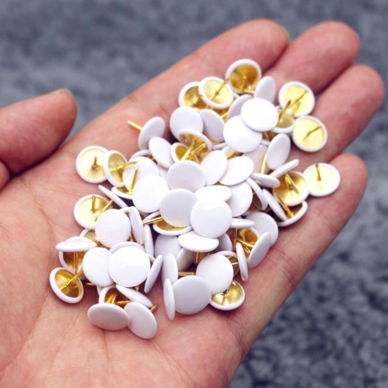 100Pcs Colors Push Pins Colorful Decorative Thumb Tacks Roundness Head Push Pins