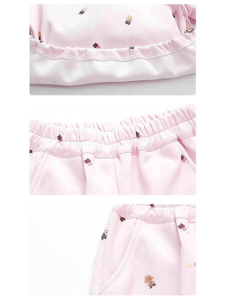 2025 Mädchen Cartoon Hoodie & Hose Set - Lässiges Zweiteiler für Frühling/Herbst