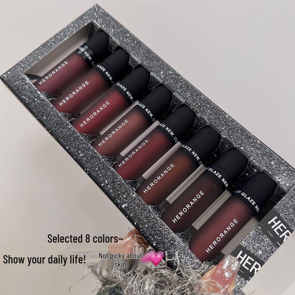 Frame Post Romantic Lip Mud Set - Soft Matte Velvet, Easy-Apply, Natural Whitening Lipstick