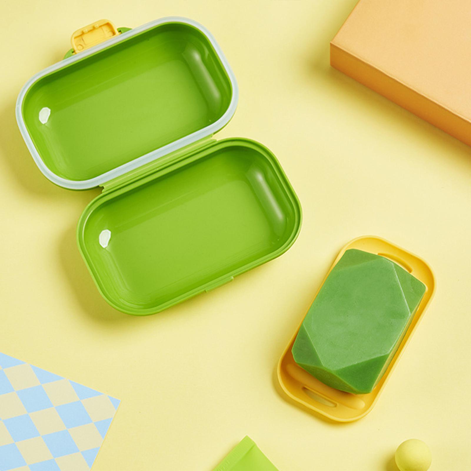 2-layer Draining Soap Box With Lid Sealed Travel Soap Box Shampoo Bar Container Leak-Proof Travel Soap Container CN