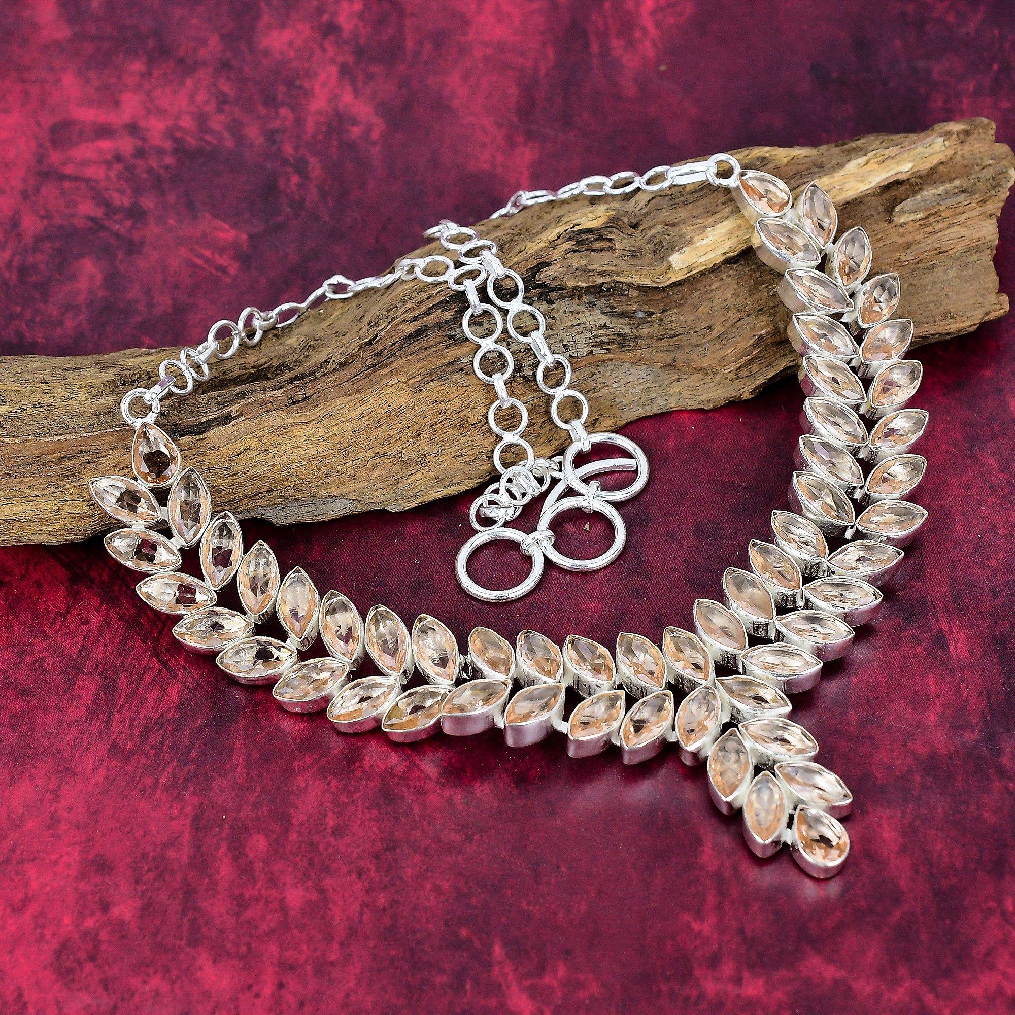 

Украшения из морганита, Ожерелье ручной работы из стерлингового серебра 925 пробы, Красивое ожерелье с морганитом, Подарок для женщин Adjustable With 18 Inches оранжевый