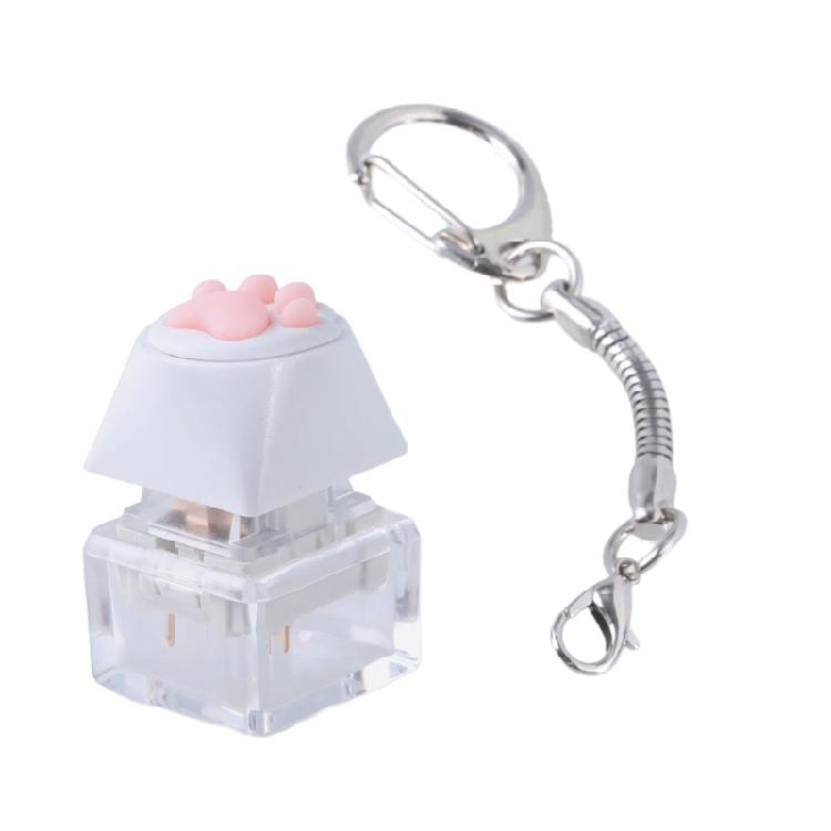 Cartoon Silicone Cats Paws Portable Switches Tester Kit Keyboard Switches Keychain Toy for Mechanical Keyboard